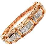 دستبند مردانه جواهر با نگین الماس تراش برلیان و پرنس مدل: bdm1058