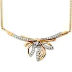 گردنبند جواهر با نگین الماس تراش برلیان مدل: ndf1234