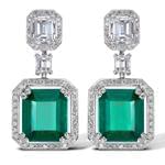 گوشواره جواهر با نگین زمرد، آکوامارین و الماس تراش برلیان مدل: edf1233