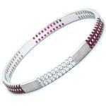 النگوی جواهر با نگین الماس تراش برلیان و یاقوت قرمز مدل: bng1044