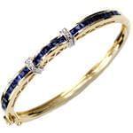 النگوی جواهر با نگین یاقوت کبود و الماس تراش برلیان مدل: bng1048