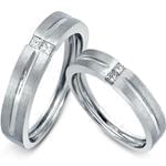 حلقه ست عروسی جواهر با نگین الماس تراش پرنس مدل: srd1229