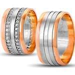 حلقه ست عروسی جواهر با نگین الماس تراش برلیان مدل: srd1231