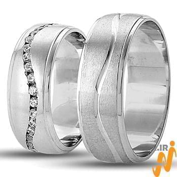 حلقه ست عروسی جواهر با نگین الماس تراش برلیان مدل: srd1233