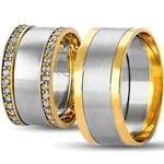 حلقه ست عروسی جواهر با نگین الماس تراش برلیان مدل: srd1236