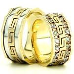 حلقه ست عروسی جواهر با نگین الماس تراش برلیان طرح ورساچی مدل: srd1238