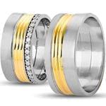 حلقه ست عروسی جواهر با نگین الماس تراش برلیان مدل: srd1239