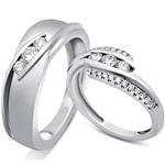 حلقه ست عروسی جواهر با نگین الماس تراش برلیان مدل: srd1240