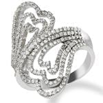 انگشتر الماس تراش برلیان زنانه با طلای سفید مدل: ring2025