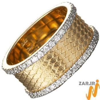 انگشتر الماس زنانه با طلای زرد مدل: ring2027