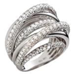 انگشتر الماس تراش برلیان زنانه با طلای سفید مدل: ring2029