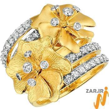انگشتر الماس زنانه با طلای زرد مدل: ring2033