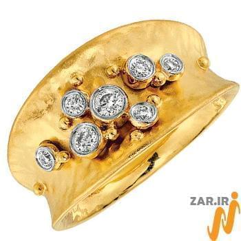 انگشتر الماس زنانه با طلای زرد مدل: ring2034