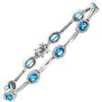 دستبند جواهر توپاز و الماس تراش برلیان مدل: bdf1173 