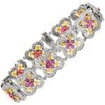 دستبند جواهر آمتیس و الماس تراش برلیان مدل: bdf1183