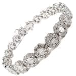 دستبند فلاور جواهر الماس تراش برلیان و باگت مدل: bdf1186