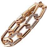 دستبند جواهر الماس تراش برلیان با طلای رزگلد مدل: bdf1187