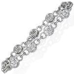 دستبند جواهر الماس تراش مارکیز و برلیان طرح فلاور مدل: bdf1190