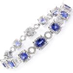 دستبند جواهر یاقوت کبود و الماس تراش برلیان مدل: bdf1195