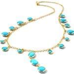 گردنبند جواهر با نگین فیروزه مدل: ndf1251