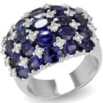 انگشتر جواهر زنانه یاقوت کبود و الماس تراش برلیان: مدل rgf1338