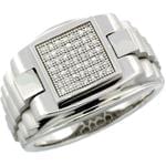 انگشتر طلا و جواهر با نگین الماس تراش برلیان پایه رولکسی: مدل rgm1333