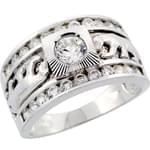 انگشتر طلا و جواهر با نگین الماس تراش برلیان طرح ببر: مدل rgm1334