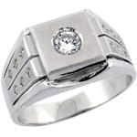 انگشتر مردانه جواهر با نگین الماس تراش برلیان طرح رجال: مدل rgm1339