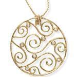 آویز الماس تراش برلیان با طلای زرد مدل: pdb2014