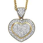 آویز الماس با طلای زرد و سفید طرح قلب مدل: pdb2018