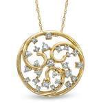 آویز الماس تراش برلیان با طلای زرد مدل: pdb2019