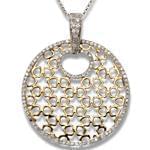 آویز الماس تراش برلیان با طلای زرد و سفید مدل: pdb2020