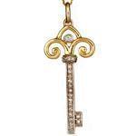 آویز الماس با طلای زرد طرح کلید مدل: pdb2030