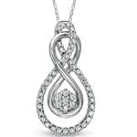 آویز الماس با طلای سفید طرح فلاور (flower) مدل: pdb2033