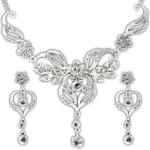 نیم ست الماس با طلای سفید مدل: hset2004