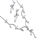 نیم ست الماس با طلای سفید مدل: hset2006