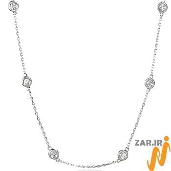 گردنبند الماس با طلای سفید مدل: necklace2001 