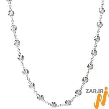 گردنبند الماس با طلای سفید مدل: necklace2007