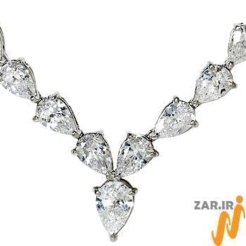 گردنبند الماس با طلای سفید مدل: necklace2012