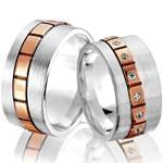 حلقه ست عروسی جواهر با نگین الماس تراش برلیان مدل: srd1242