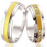 حلقه ست عروسی جواهر با نگین الماس تراش برلیان مدل: srd1243