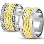 حلقه ست عروسی جواهر با نگین الماس تراش برلیان مدل: srd1250