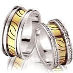 حلقه ست عروسی جواهر با نگین الماس تراش برلیان مدل: srd1251