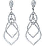 گوشواره الماس تراش برلیان با طلای سفید مدل: ebf2030