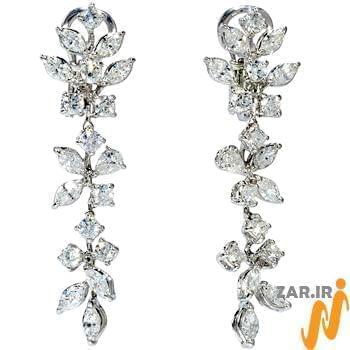 گوشواره الماس تراش برلیان و مارکیز مدل: ebf2031