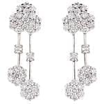 گوشواره الماس تراش برلیان طرح فلاور (گل) مدل: ebf2032