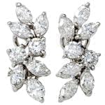 گوشواره الماس تراش برلیان و مارکیز مدل: ebf2036