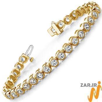 دستبند الماس با طلای زرد مدل: brc2013