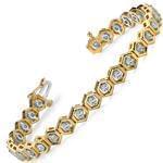دستبند الماس با طلای زرد مدل: brc2019