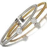 دستبند الماس با طلای زرد و سفید طرح فلاور (flower) مدل: brc2028